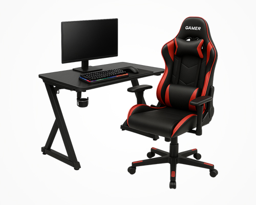 Computer tables and chair